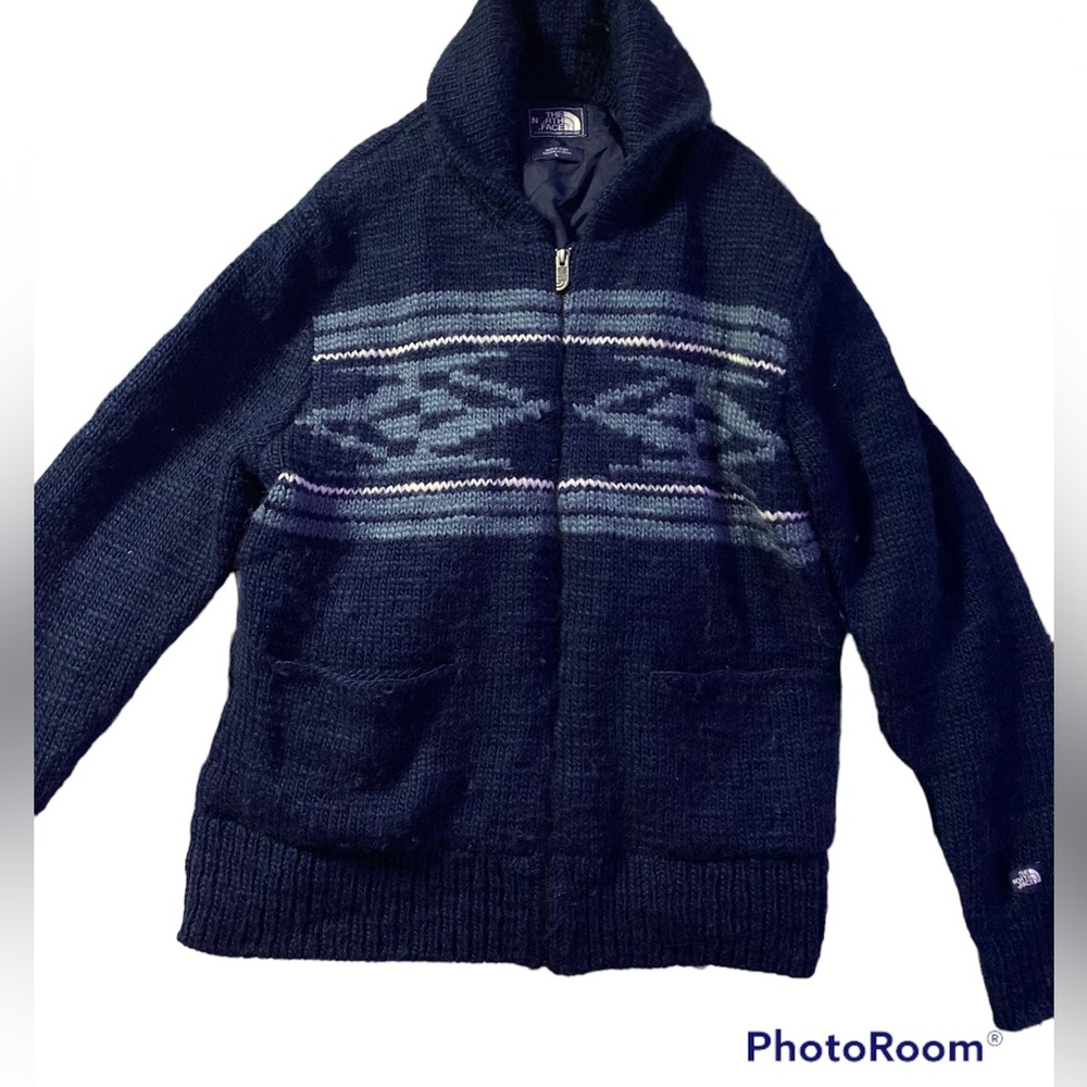 Vintage The North Face Heavy Sweater Lined Zip Up Size Large.